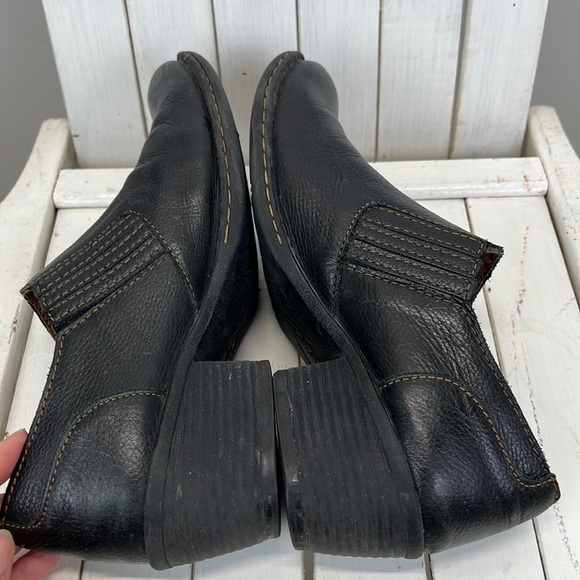 ⭐️BOC Black Leather High Heel Booties shoes size 8/39 - Picture 5 of 10